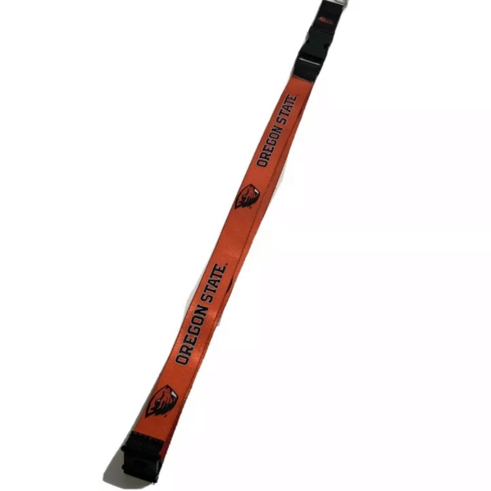 Oregon state beaver orange and black lanyard